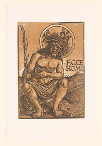 Christ as the Man of Sorrows, Sitting on the Cross