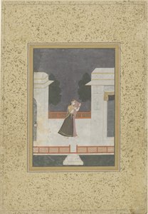 Lady with Oil Lamp on Her Way to Her Beloved by Anonymous