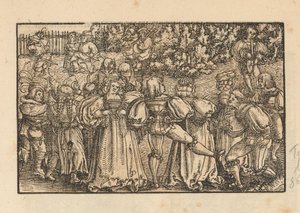 Dancing Crowd in a Garden by Anonymous