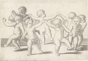 Dancing putti by Anonymous
