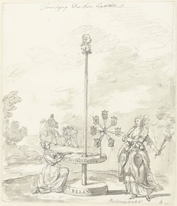 The Destruction of the Old Constitution, Decoration at the Botermarkt, 1795 by Anonymous