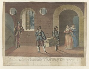 The Book Chest in Which Hugo de Groot is Hidden, Being Carried to the Rowboat at Loevestein Castle, 1621