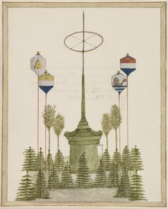 Decoration Around the Pump on the Great Market in Middelburg, on the Arrival of H.M. King William III in that City, on May 21, 1862