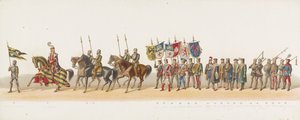 Delft Parade of 1873 (Second Plate) (Costumed Parade Held by the Members of the Delft Student Corps on July 8, 1873, Representing: the Entry of Charles of Egmond, Duke of Guelders, Count of Zutphen, into Arnhem in 1492) by Anonymous