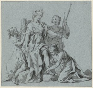 Diana Being Prepared for the Hunt by Her Nymphs by Anonymous