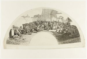 Death of the Spanish Patriots Luis Daoiz and Pedro Velarde y Santillán in the Defense of Madrid Against the French Troops in the Parque de Artilleria on May 2, 1808 by Anonymous