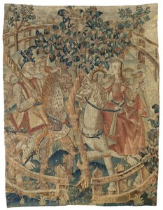 A Wild Man and Woman in an Enclosed Garden (fragment)