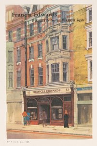 Display of Bookstore Francis Edwards in London