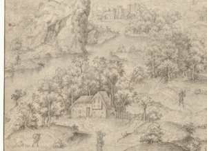 Fantasy Landscape with a Steep Rock