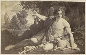 Photoreproduction of a drawing of John the Baptist by Anonymous