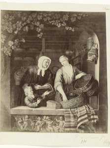 Photoreproduction of the Painting The Grocer by Frans van Mieris II by Anonymous
