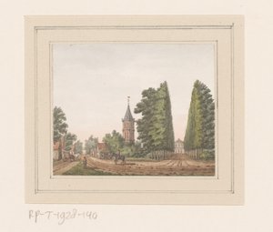 View of Oostkapelle with Huis Rijnsburg in Zeeland by Anonymous