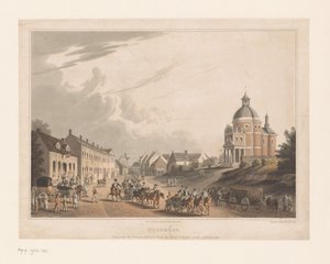 View of Waterloo with French Troops Moving a Cannon by Anonymous