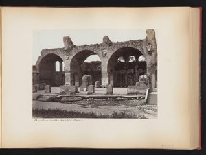 View of the Basilica of Maxentius on the Roman Forum in Rome, Italy