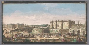 View of the Bastille and the Porte Saint-Antoine in Paris by Anonymous