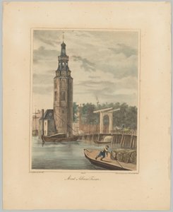 View of the Montelbaanstoren in Amsterdam