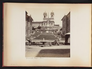 View of the Spanish Steps, Piazza di Spagna, and Trinità dei Monti in Rome, Italy by Anonymous