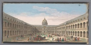 View of the courtyard of the Hôtel des Invalides in Paris by Anonymous