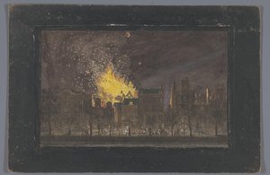 View of the fire in the Schouwburg in Amsterdam on May 11, 1772 by Anonymous