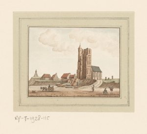 View of the collapsed tower at Egmond aan Zee by Anonymous