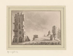 View of the Ruins of Huis ter Kleef near Haarlem by Anonymous