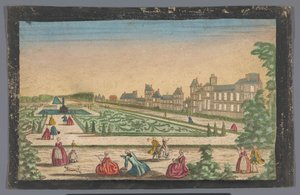 View of the Garden and the Palace of Fontainebleau
