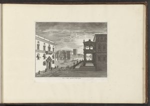 View of a Palace in Naples at Sunset by Anonymous