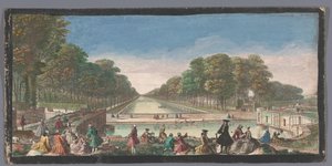 View of the Grand Canal in the Garden of the Palais de Fontainebleau by Anonymous