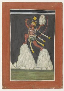 Hanuman Jumping on Mountain Tops by Anonymous