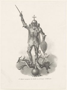 Saint Michael Overcomes the Devil with Dutch Cheese, 1830 by Anonymous