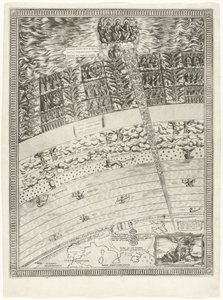 Celestial Map with Cross-Section of the Celestial Spheres and Revelations of John by Anonymous