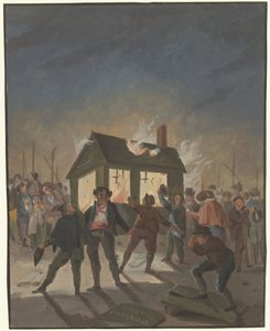 The Burning of the Customs Houses in Amsterdam on November 15, 1813 by Anonymous