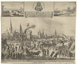 Ice Entertainment on the Frozen Scheldt in Antwerp, 1684 by Anonymous