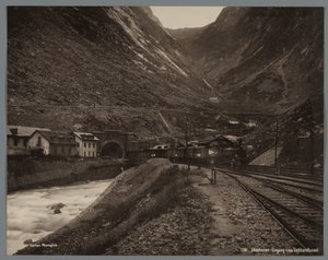 Entrance to the Gotthard Tunnel at Göschenen by Anonymous