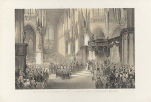 Inauguration of H.M. King William III in the Nieuwe Kerk, Amsterdam, May 13, 1849