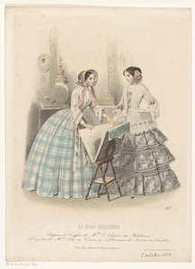Interior with Two Women Next to a Print Stand
