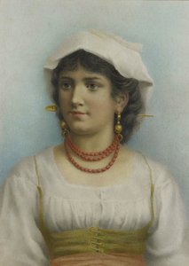 Young Woman in Traditional Dress by Anonymous