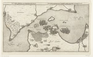 Map of the Naval Battle between the Swedish and Danish Fleets in the Belt, 1644 (Freti Danici Orsundt Accuratissima Delineatio cum Regis Sueciae, Daniae et Hollandia classibg. Ao. 1644) by Anonymous