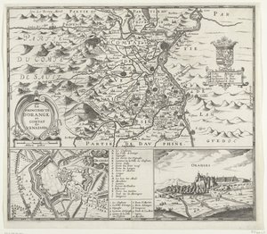 Map of the Principality of Orange, 1639