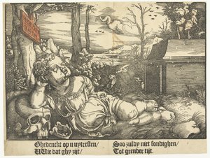 Child Lying by Skull