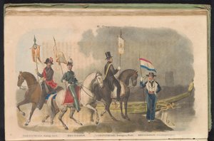 Costumes and Banners of the Honor Guards of The Hague and Rotterdam, 1840-1842 III. Group