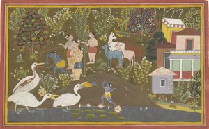 Krishna with Bakasura