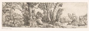 Landscape with Diana and Her Hunting Dogs by Anonymous