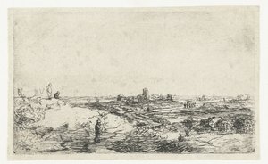 Landscape with a Cow by Anonymous