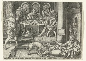 Lazarus Begging at the Door of the Rich Man (series: Parable of Lazarus and the Rich Man)