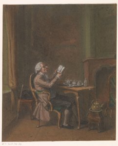 Reading Man in an Interior by Anonymous