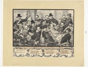 Meal of Officers of the Handbow Guild in Amsterdam, 1586 by Anonymous