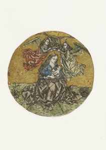 Madonna Crowned by Two Angels by Anonymous