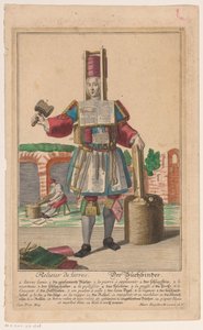 Man with a Costume of Bookbinding Tools by Anonymous