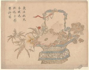 Basket with flowers